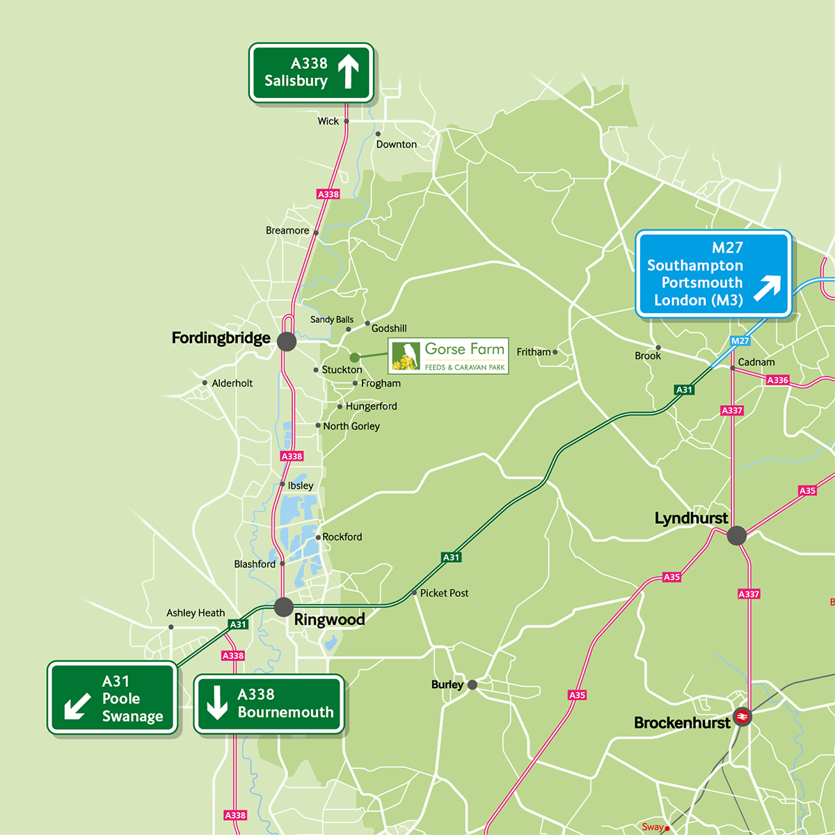 Gorse Farm Website Map - Caravan Park Page